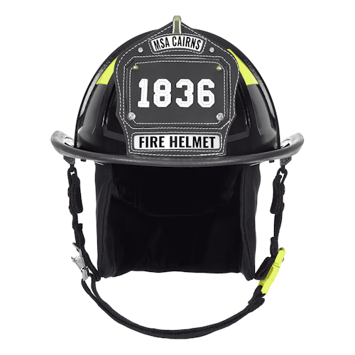 Cairns 1836 Unpainted Traditional Fire Helmet w/ Black Nomex
